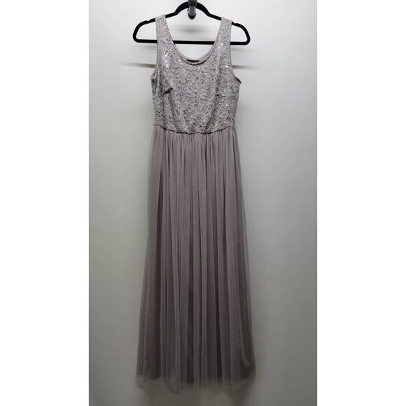 Candalite Formal Sequins Tulle Long Dress - Picture 1 of 11